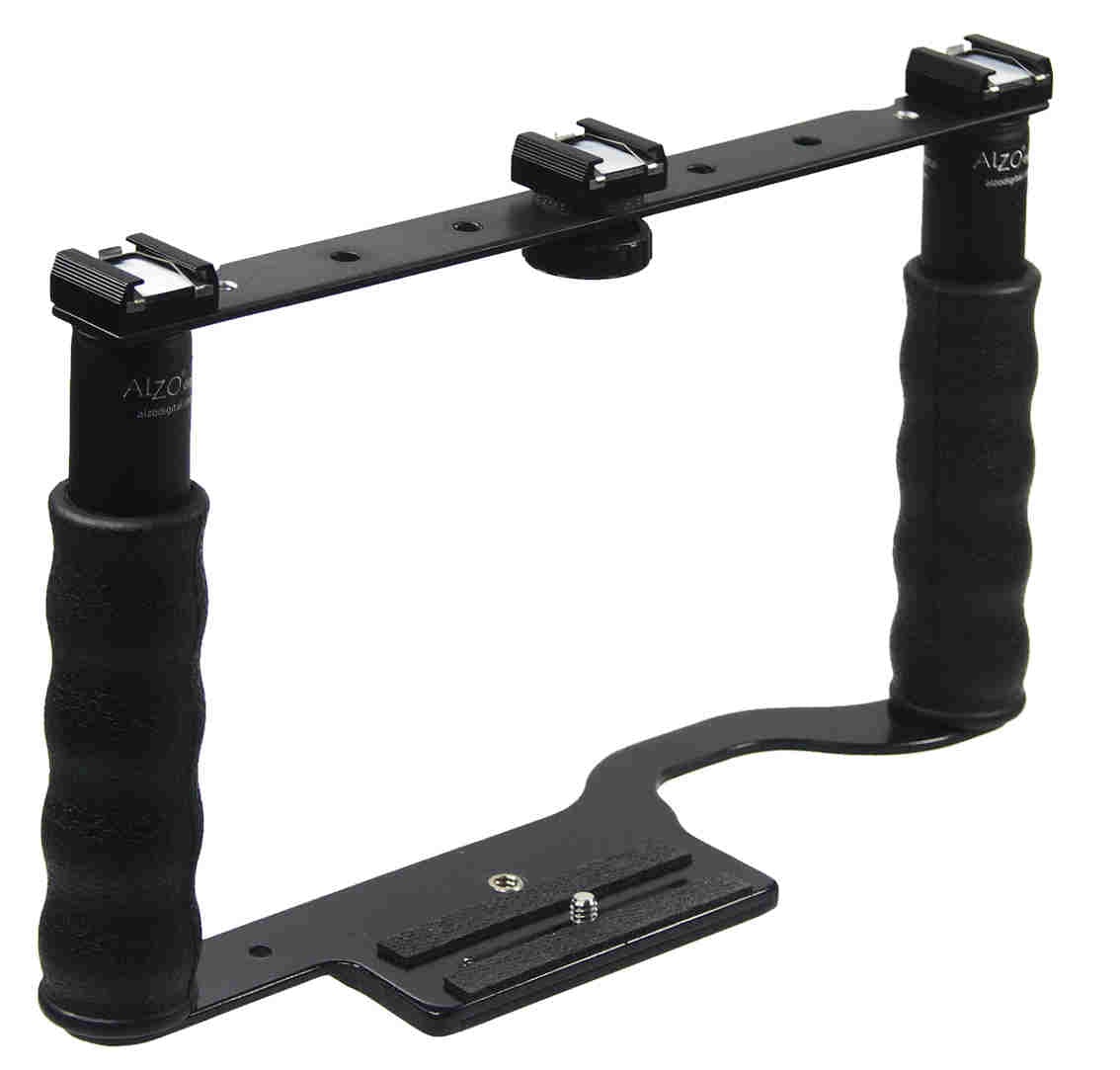 ALZO Transformer DSLR Rig, Camera Cage Bracket with Shoe Mounts and Hand Grips - Used