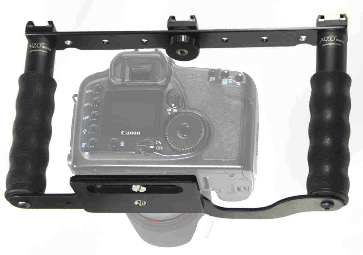 ALZO Transformer DSLR Rig, Camera Cage Bracket with Shoe Mounts and Hand Grips - Factory Refurbished